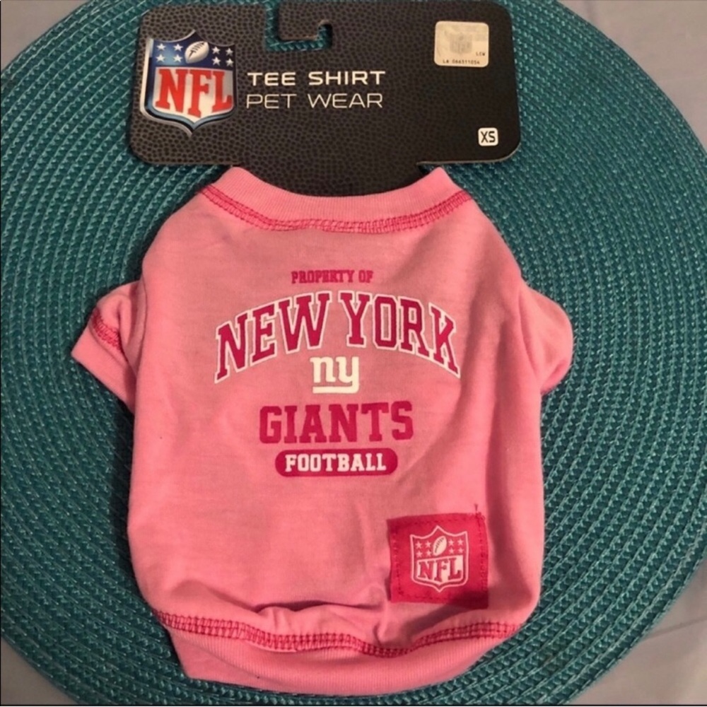 New York Giants NY pink t-shirt  NFL for dogs XS. NWT